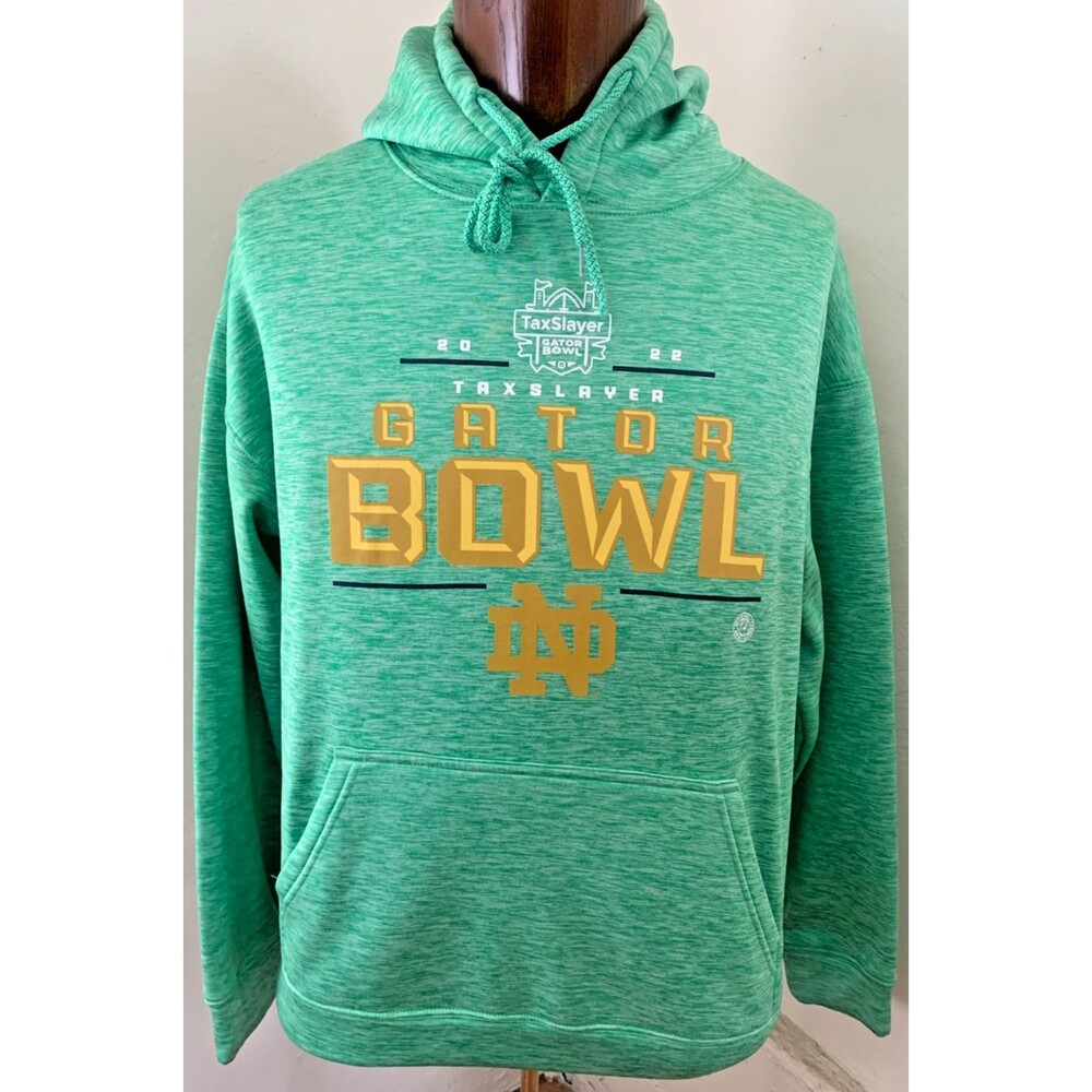 Notre Dame Football 2022 Gator Bowl Green Hoodie Sweatshirt Sz. Medium Dynasty